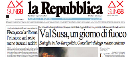 Le prime pagine di giovedì 1 marzo 2012