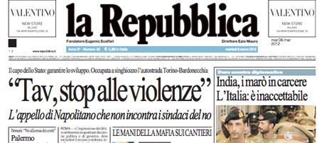 Le prime pagine di martedì 6 marzo 2012