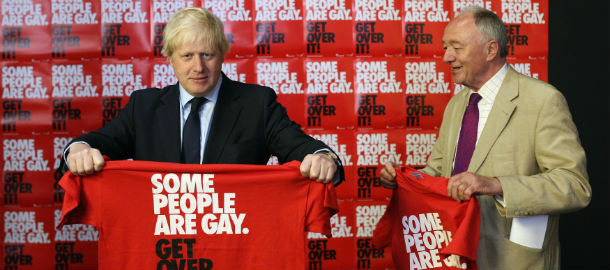 Johnson Livingstone Boris Johnson e Ken Livingstone (Oli Scarff/Getty Images)