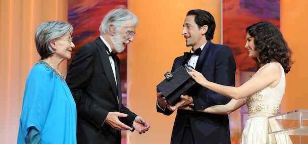 onstage at the Closing Ceremony during the 65th Annual Cannes Film Festival on May 27, 2012 in Cannes, France.