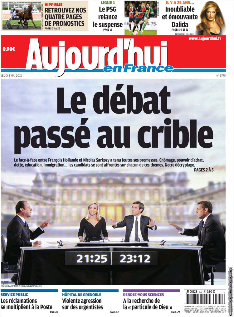 Le prime pagine dei giornali francesi