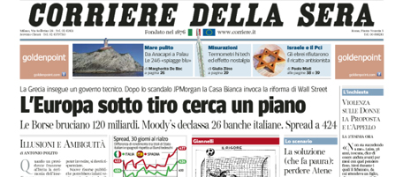Le prime pagine di martedì 15 maggio 2012