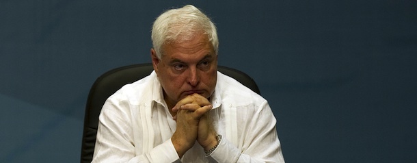 Panamanian president Ricardo Martinelli takes part during the end of the II Pacific Alliance Summit on December 4, 2011 in Merida, Yucatan. Mexico, Chile, Colombia, Panama and Peru held Sunday a summit mainly aimed at deepening trade ties. AFP PHOTO / Yuri CORTEZ (Photo credit should read YURI CORTEZ/AFP/Getty Images)