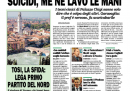 La prima pagina della Padania di mercoledì