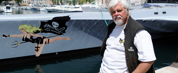 Paul Watson, Canadian founder and president of the Sea Shepherd Conservation Society, a direct action group devoted to marine conservation poses, on May 25, 2011 in La Ciotat, south eastern France, after inaugurating the group's new multihull named after French screen legend and animal rights activist Brigitte Bardot. AFP PHOTO/GERARD JULIEN (Photo credit should read GERARD JULIEN/AFP/Getty Images)