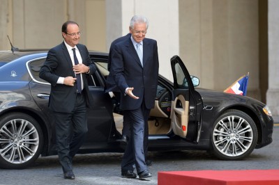 Mario Monti e François Hollande