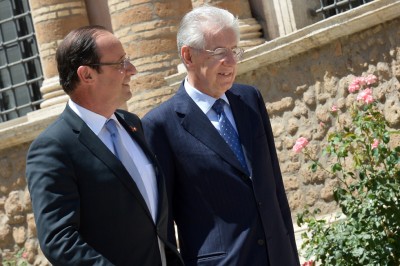 Incontro Monti, Merkel, Hollande, Rajoy
