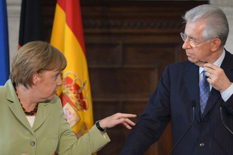 Incontro Monti, Merkel, Hollande, Rajoy