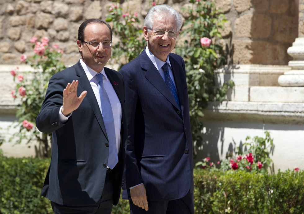 Incontro Monti, Merkel, Hollande, Rajoy