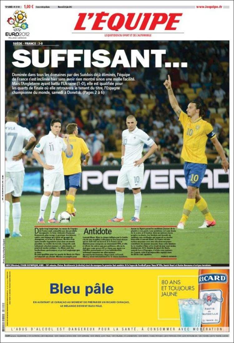 Le prime pagine dei giornali francesi