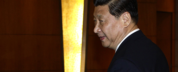 China's Vice President Xi Jinping pauses as he waits for a meeting with U.S. Secretary of State Hillary Clinton and other delegates at Diaoyutai State Guesthouse in Beijing on May 3, 2012. Clinton on told China that it cannot deny the "aspirations" of its citizens as she opened talks in Beijing marred by a row over a Chinese dissident. AFP PHOTO/ POOL/ Jason Lee (Photo credit should read JASON LEE/AFP/GettyImages)