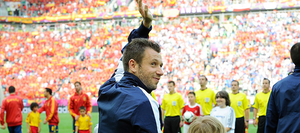 during the UEFA EURO 2012 group C match between Spain and Italy at The Municipal Stadium on June 10, 2012 in Gdansk, Poland.