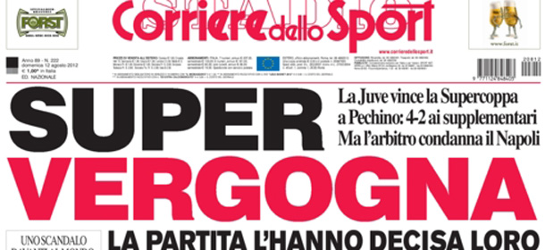 Le prime pagine di domenica 12 agosto 2012