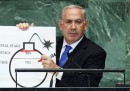 Netanyahu e il cartello sull'atomica