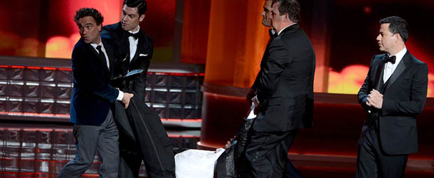 onstage during the 64th Annual Primetime Emmy Awards at Nokia Theatre L.A. Live on September 23, 2012 in Los Angeles, California.
