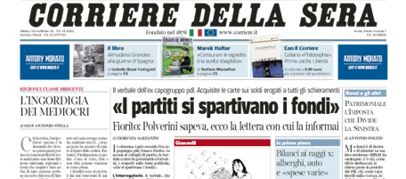 Le prime pagine di venerdì 21 settembre 2012