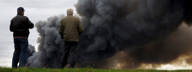 L’incendio in una fabbrica tedesca di fertilizzanti