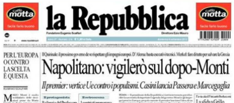Le prime pagine di domenica 9 settembre 2012