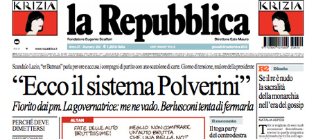 Le prime pagine di giovedì 20 settembre 2012