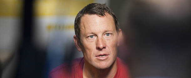 Lance Armstrong speaks during an interview in Austin, Texas, Tuesday, Feb. 15, 2011. (AP Photo/Thao Nguyen)
