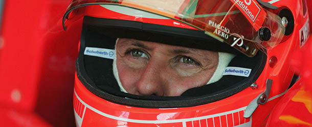 MAGNY COURS, FRANCE &#8211; JULY 1: Michael Schumacher of Germany and Ferrari sits in the pits during practice for the French F1 Grand Prix at the Circuit Nevers on July 1, 2005 in Magny Cours, France. (Photo by Clive Rose/Getty Images) *** Local Caption *** Michael Schumacher
