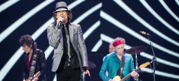 LONDON, ENGLAND – NOVEMBER 25: (STRICTLY EDITORIAL USE ONLY) Ronnie Wood, Mick Jagger and Keith Richards of The Rolling Stones perform live at 02 Arena on November 25, 2012 in London, England. (Photo by Ian Gavan/Getty Images)