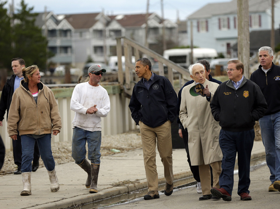 Visita Obama in New Jersey - Tempesta Sandy
