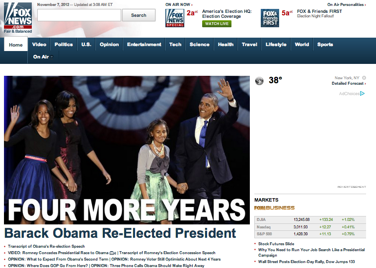 Home page vittoria Obama - Fox