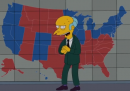 Il signor Burns dei Simpson vota per Mitt Romney