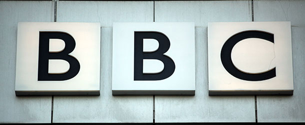 LONDON, ENGLAND &#8211; MARCH 02: A BBC logo adorns the front of the BBC Worldwide headquarters in White City on March 2, 2010 in London, England. BBC Worldwide is the BBC&#8217;s main commercial department whose role is to create, acquire, develop and exploit media content and brands globally. The corporation have today published their strategy review which proposes the closure of the digital radio stations &#8216;BBC 6 Music&#8217; and &#8216;Asian Network&#8217; and half of the websites provided by BBC online will close by 2013. A public consultation will now take place before the BBC Trust make a decision on which proposals to implement. (Photo by Oli Scarff/Getty Images)
