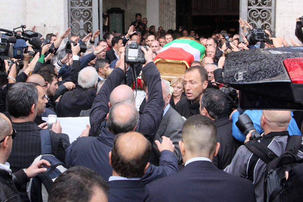 Roma, Funerali di Pino Rauti