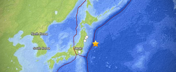 Il terremoto al largo del Giappone