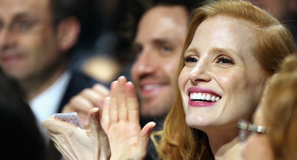 SANTA MONICA, CA - JANUARY 10: Actress Jessica Chastain attends the 18th Annual Critics' Choice Movie Awards held at Barker Hangar on January 10, 2013 in Santa Monica, California. (Photo by Christopher Polk/Getty Images for BFCA)