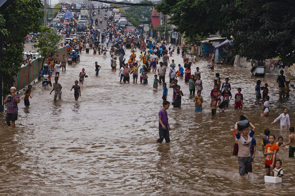 Alluvione a Giacarta, Indonesia