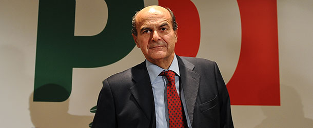 Newly Italian secretary of the Democratic Party (PD) Pierluigi Bersani, winner of three candidates to lead the DP, poses at the PD headquarter in Rome during a press conference on October 25, 2009. Centre-left supporters went to the polls in Italy to pick a leader for the Democratic Party, in the hope a new head will lead the main leftwing opposition out of the political wilderness. AFP PHOTO / ANDREAS SOLARO (Photo credit should read ANDREAS SOLARO/AFP/Getty Images)