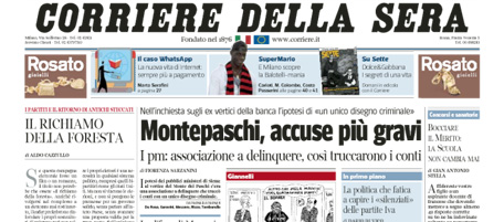 Le prime pagine di giovedì 31 gennaio 2013