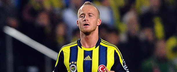 ISTANBUL, TURKEY - MARCH 17: Miroslav Stoch of Fenerbahce SK in action during the Turkish Spor Toto Super Lig match between Fenerbahce SK and Galatasaray AS held on March 17, 2012 at the Sukru Saracoglu Stadium in Istanbul, Turkey. (Photo by Mustafa Ozer/EuroFootball/Getty Images)