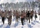 Esercitazione militare sulla neve in Corea del Sud