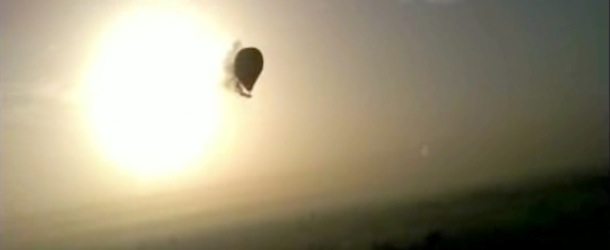 In this image taken from amateur video provided by Al-Jazeera, smoke pours from a hot air balloon over Luxor, Egypt, before bursting and plummeting about 1,000 feet to earth on Tuesday, Feb. 26, 2013. Nineteen people were killed in what appeared to be the deadliest hot air ballooning accident on record. A British tourist and the Egyptian pilot, who was badly burned, were the sole survivors. (AP Photo/Al-Jazeera) MANDATORY CREDIT: AL-JAZEERA
