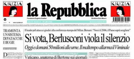 Le prime pagine di domenica 24 febbraio 2013