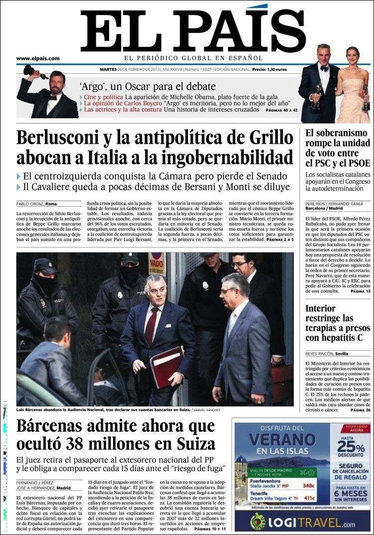 Post italiane giornali - pagine Il sulle dei internazionali elezioni Le prime