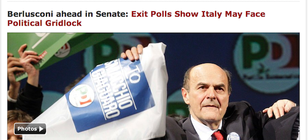 Le elezioni italiane sui siti internazionali