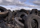 Una fabbrica di riciclaggio dei pneumatici in Bulgaria