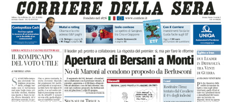 Le prime pagine di mercoledì 6 febbraio 2013