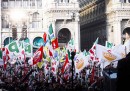 La manifestazione del centrosinistra a Milano