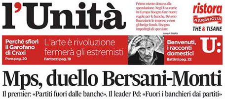 Le prime pagine di venerdì 1 febbraio 2013