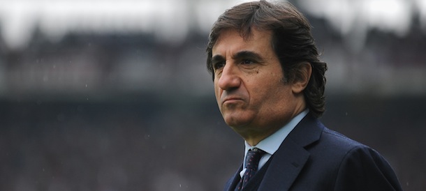 TURIN, ITALY - MAY 20: Torino FC president Urbano Cairo looks on prior to the Serie B match between Torino FC and Modena FC at Olimpico Stadium on May 20, 2012 in Turin, Italy. (Photo by Valerio Pennicino/Getty Images)