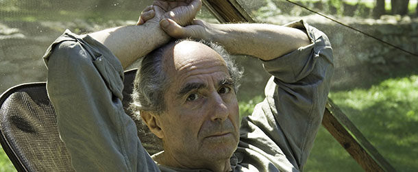 ** FILE ** Novelist Philip Roth sits inside a screened tent at his home on Sept. 5, 2005, in Warren, Conn. On Monday, April 2, 2007, Roth will officially be announced as the winner of the first ever PEN-Saul Bellow Award for Achievement in American Fiction, a $40,000 prize named for the late Nobel laureate and one of Roth's closest friends and literary heroes. (AP Photo/Douglas Healey)
