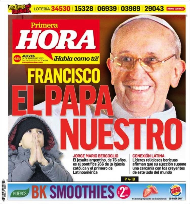 Le prime pagine internazionali su papa Francesco Il Post