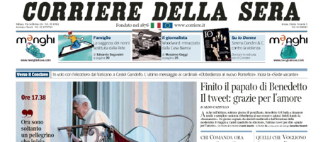 Le prime pagine di venerdì 1 marzo 2013